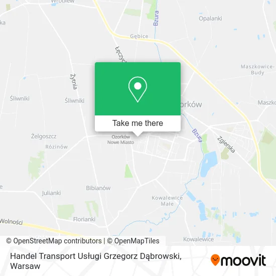 Карта Handel Transport Usługi Grzegorz Dąbrowski