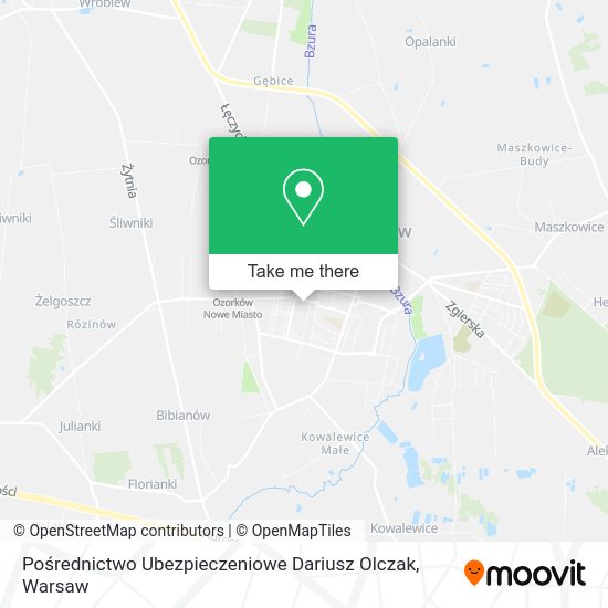 Pośrednictwo Ubezpieczeniowe Dariusz Olczak map