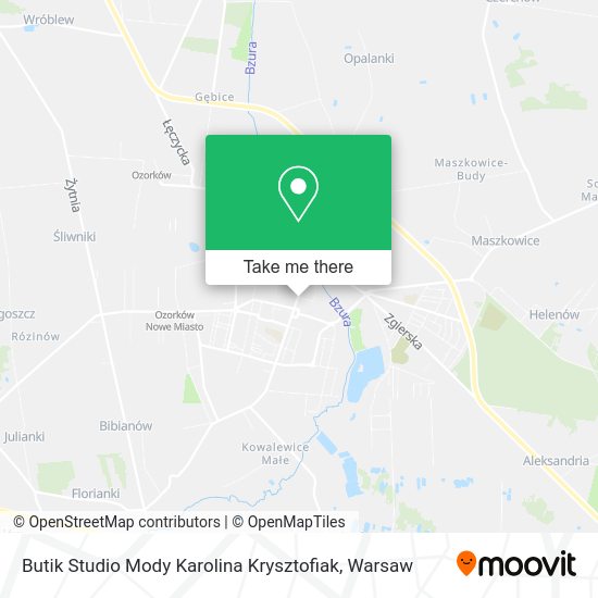 Butik Studio Mody Karolina Krysztofiak map