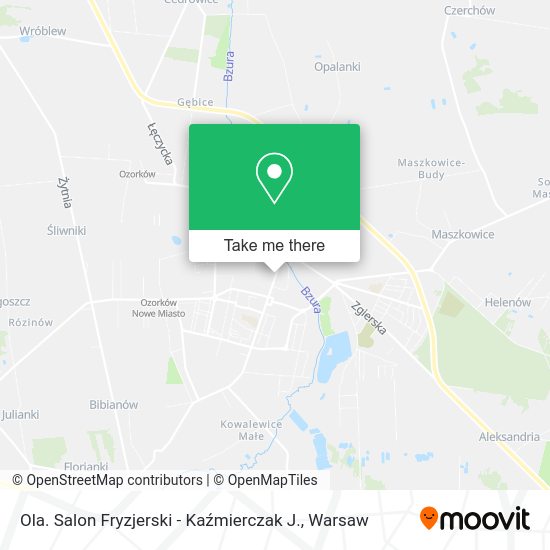 Ola. Salon Fryzjerski - Kaźmierczak J. map