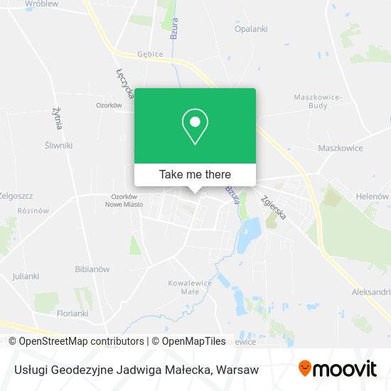 Usługi Geodezyjne Jadwiga Małecka map