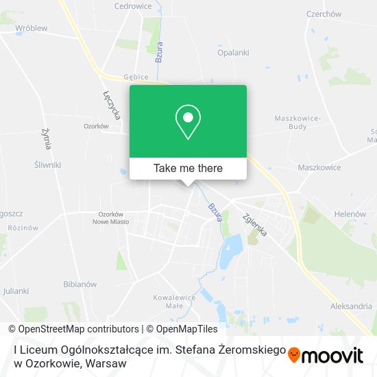 I Liceum Ogólnokształcące im. Stefana Żeromskiego w Ozorkowie map