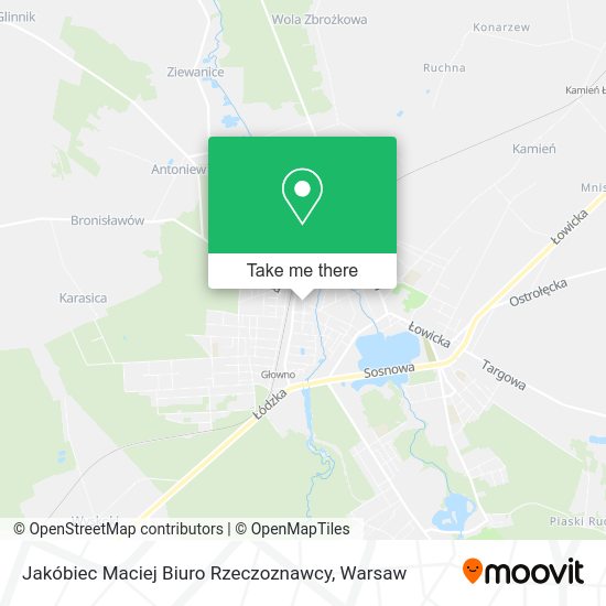 Jakóbiec Maciej Biuro Rzeczoznawcy map