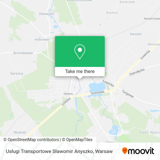 Usługi Transportowe Sławomir Anyszko map