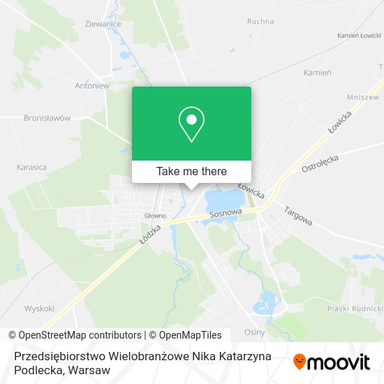 Przedsiębiorstwo Wielobranżowe Nika Katarzyna Podlecka map