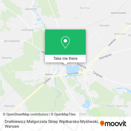 Dratkiewicz Małgorzata Sklep Wędkarsko-Myśliwski map