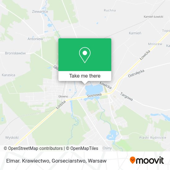 Elmar. Krawiectwo, Gorseciarstwo map