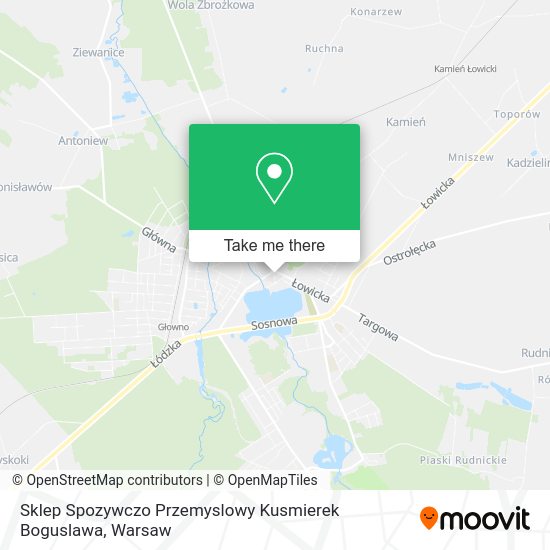 Sklep Spozywczo Przemyslowy Kusmierek Boguslawa map