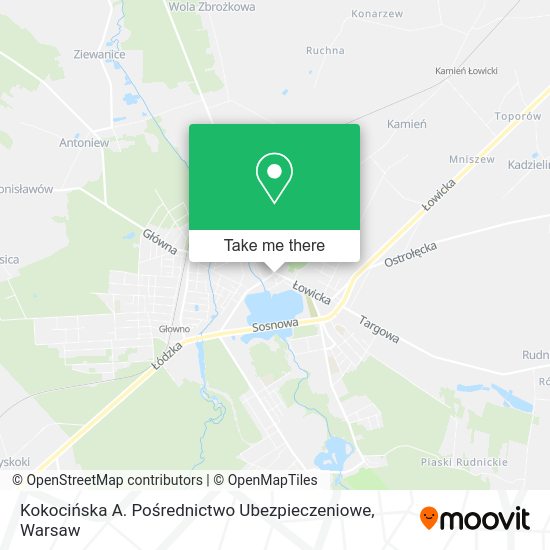 Kokocińska A. Pośrednictwo Ubezpieczeniowe map