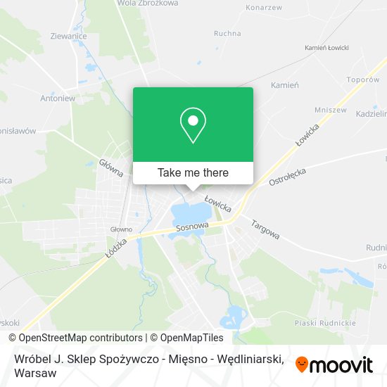 Wróbel J. Sklep Spożywczo - Mięsno - Wędliniarski map