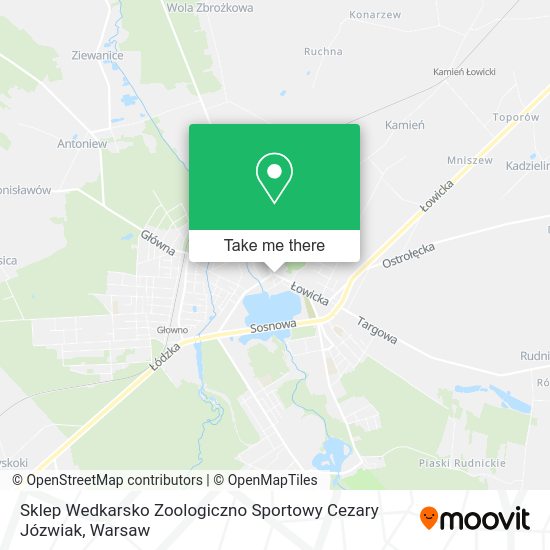 Sklep Wedkarsko Zoologiczno Sportowy Cezary Józwiak map