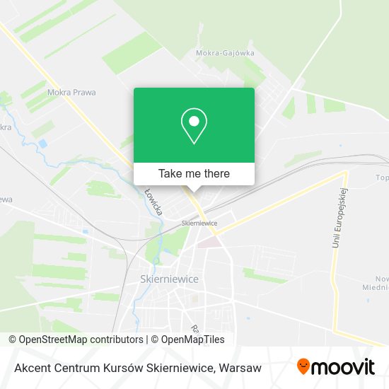 Akcent Centrum Kursów Skierniewice map