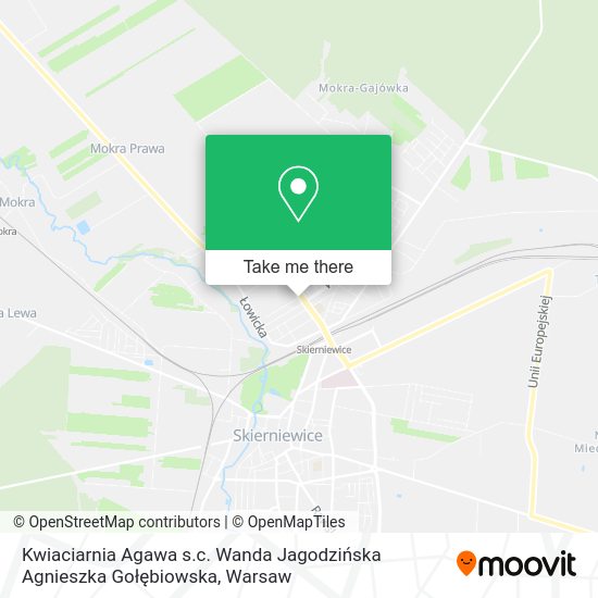 Kwiaciarnia Agawa s.c. Wanda Jagodzińska Agnieszka Gołębiowska map