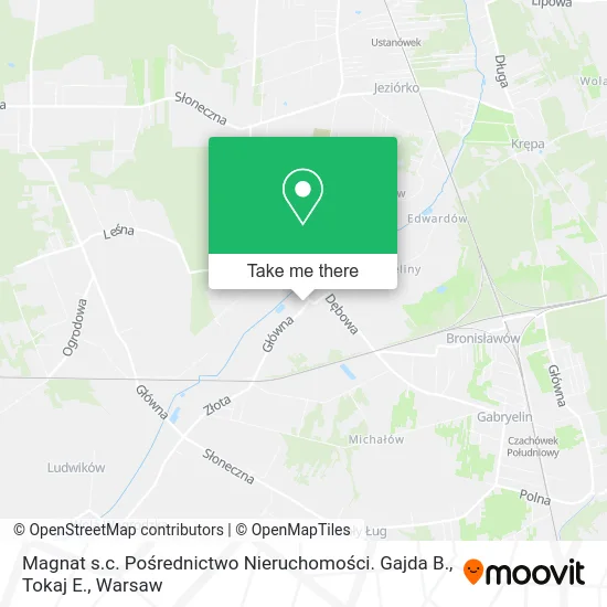 Magnat s.c. Pośrednictwo Nieruchomości. Gajda B., Tokaj E. map