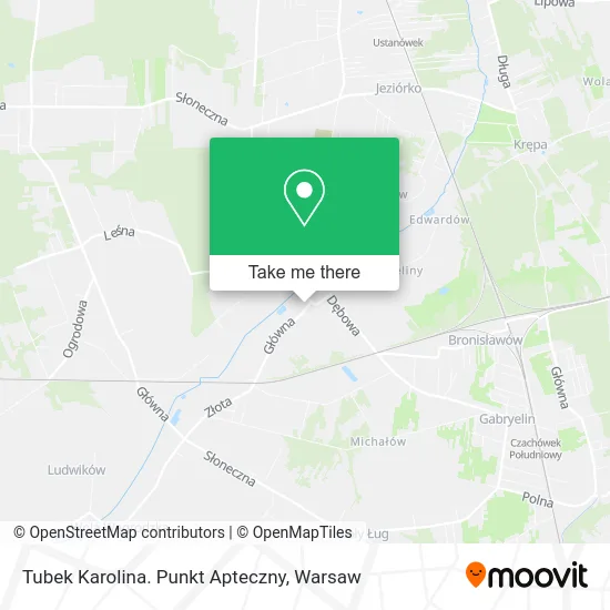 Tubek Karolina. Punkt Apteczny map
