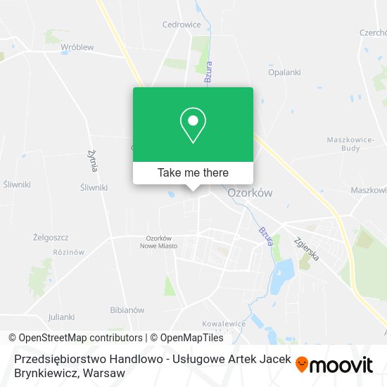 Przedsiębiorstwo Handlowo - Usługowe Artek Jacek Brynkiewicz map