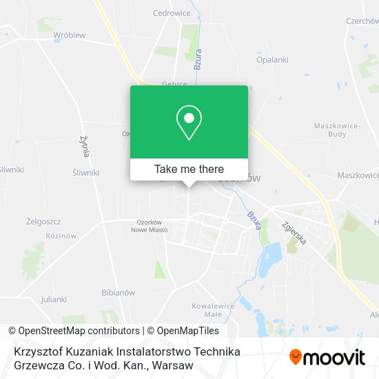 Krzysztof Kuzaniak Instalatorstwo Technika Grzewcza Co. i Wod. Kan. map