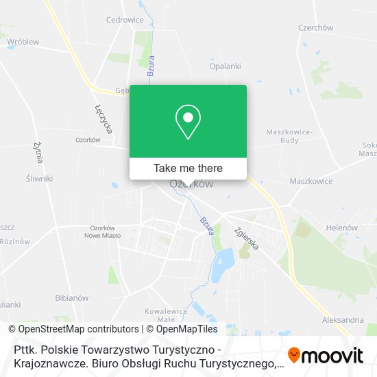 Pttk. Polskie Towarzystwo Turystyczno - Krajoznawcze. Biuro Obsługi Ruchu Turystycznego map