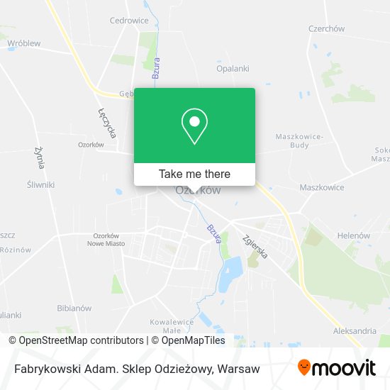 Fabrykowski Adam. Sklep Odzieżowy map