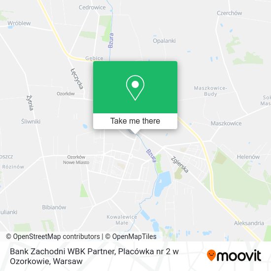 Bank Zachodni WBK Partner, Placówka nr 2 w Ozorkowie map