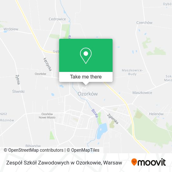 Zespół Szkół Zawodowych w Ozorkowie map