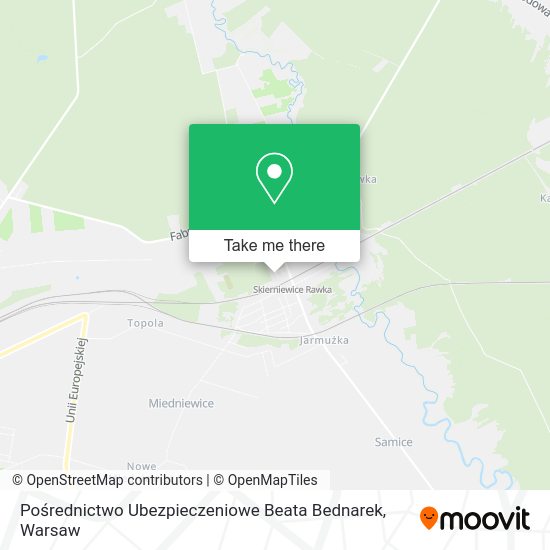 Pośrednictwo Ubezpieczeniowe Beata Bednarek map