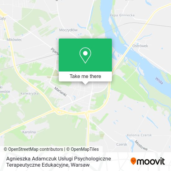 Agnieszka Adamczuk Usługi Psychologiczne Terapeutyczne Edukacyjne map