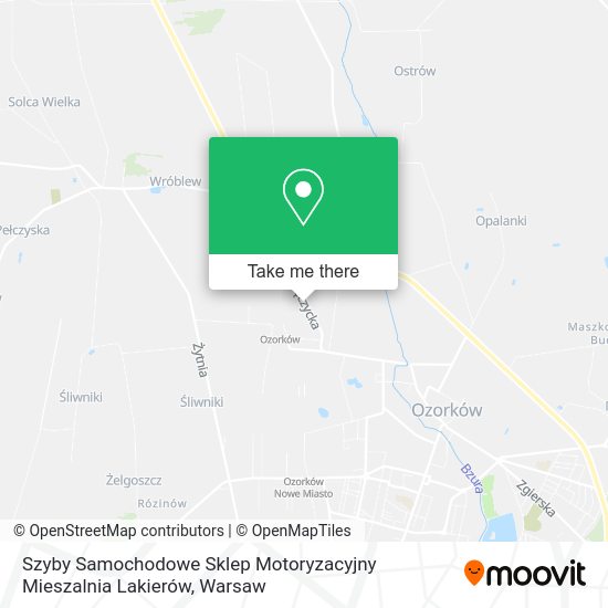 Карта Szyby Samochodowe Sklep Motoryzacyjny Mieszalnia Lakierów