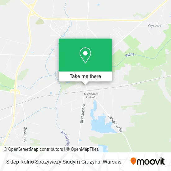 Карта Sklep Rolno Spozywczy Siudym Grazyna