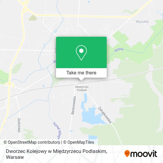 Dworzec Kolejowy w Międzyrzecu Podlaskim map