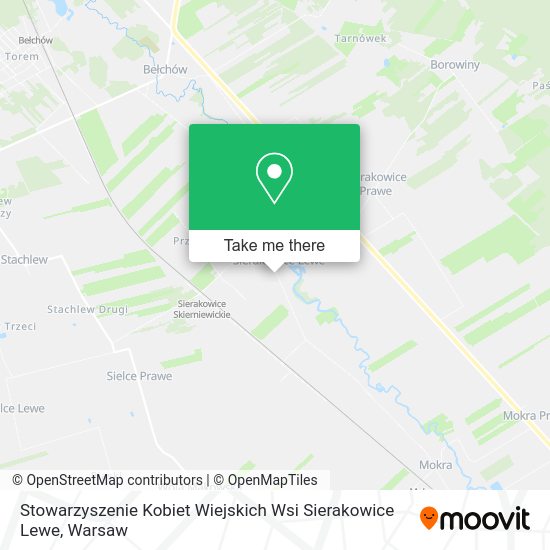 Карта Stowarzyszenie Kobiet Wiejskich Wsi Sierakowice Lewe