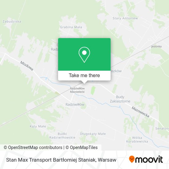 Stan Max Transport Bartłomiej Staniak map