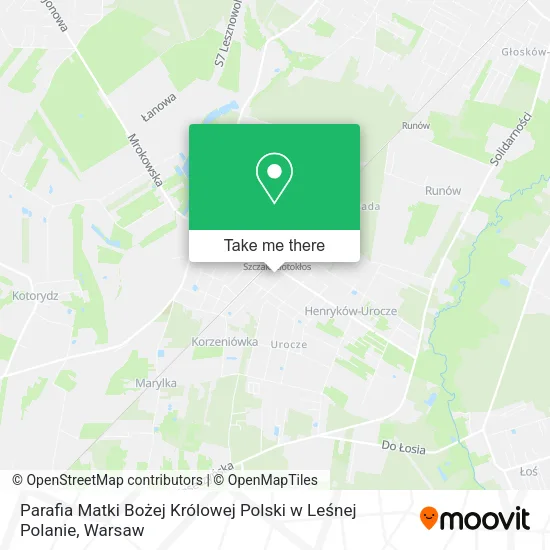Карта Parafia Matki Bożej Królowej Polski w Leśnej Polanie