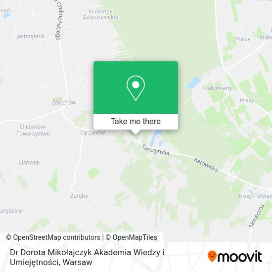 Dr Dorota Mikołajczyk Akademia Wiedzy i Umiejętności map