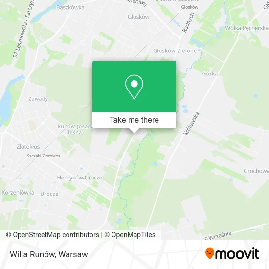 Willa Runów map