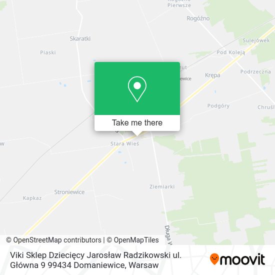 Viki Sklep Dziecięcy Jarosław Radzikowski ul. Główna 9 99434 Domaniewice map