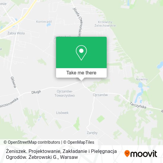 Żeniszek. Projektowanie, Zakładanie i Pielęgnacja Ogrodów. Żebrowski G. map