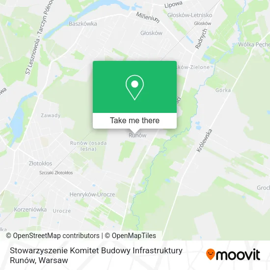 Stowarzyszenie Komitet Budowy Infrastruktury Runów map
