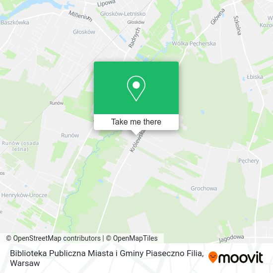 Biblioteka Publiczna Miasta i Gminy Piaseczno Filia map