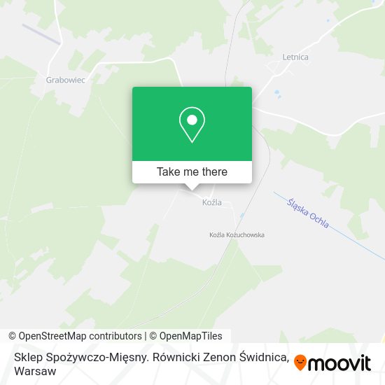 Sklep Spożywczo-Mięsny. Równicki Zenon Świdnica map