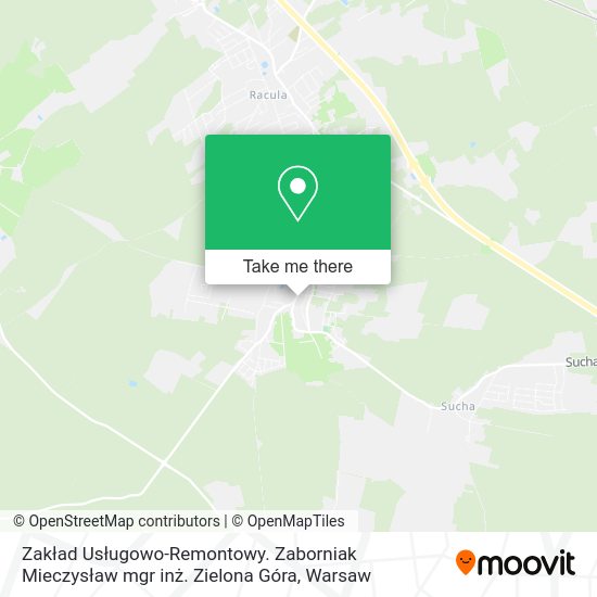 Zakład Usługowo-Remontowy. Zaborniak Mieczysław mgr inż. Zielona Góra map