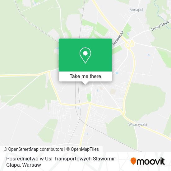 Карта Posrednictwo w Usl Transportowych Slawomir Glapa