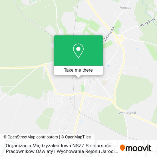 Organizacja Międzyzakładowa NSZZ Solidarność Pracowników Oświaty i Wychowania Rejonu Jarocin map