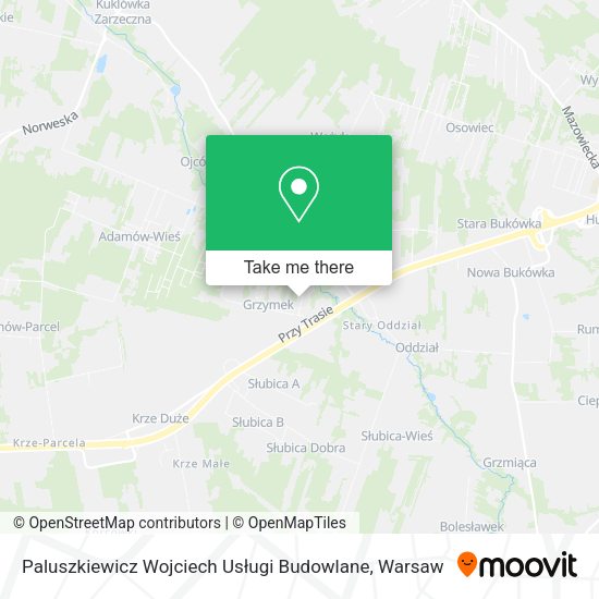 Paluszkiewicz Wojciech Usługi Budowlane map