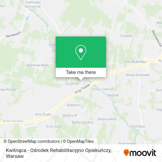 Kwitnąca - Ośrodek Rehabilitacyjno Opiekuńczy map