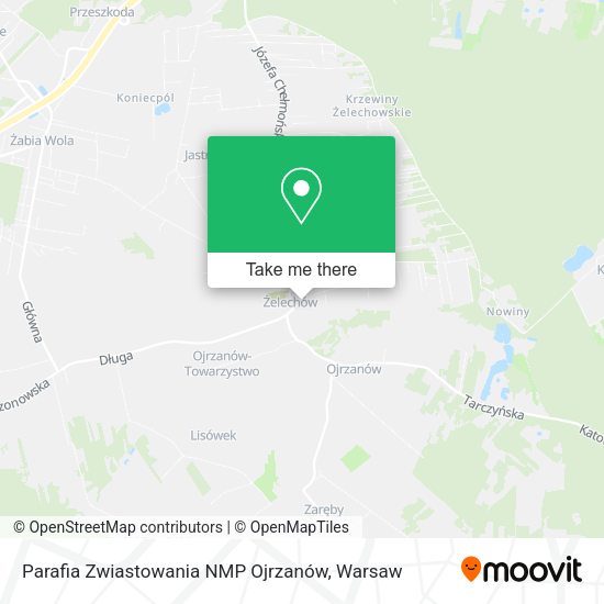 Parafia Zwiastowania NMP Ojrzanów map