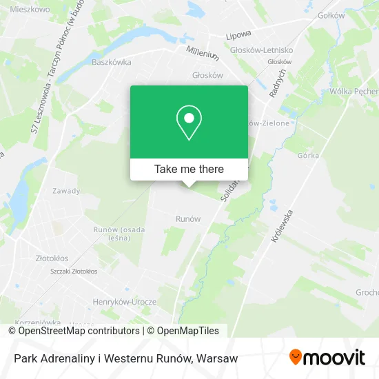 Park Adrenaliny i Westernu Runów map