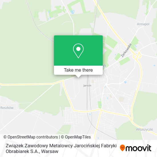 Związek Zawodowy Metalowcy Jarocińskiej Fabryki Obrabiarek S.A. map