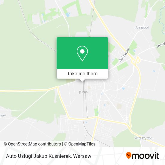 Auto Usługi Jakub Kuśnierek map