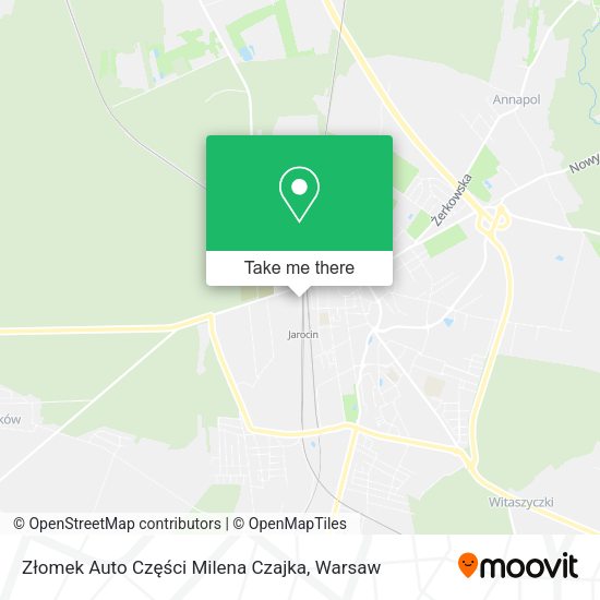 Złomek Auto Części Milena Czajka map